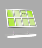 Portrait A4 LED Light Panel 4 wide x 2 high Bevelled (6260315B)