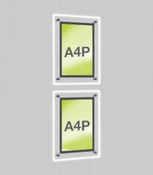 Portrait LED Light Window Pocket Display Kit Twin A4 (6200115)