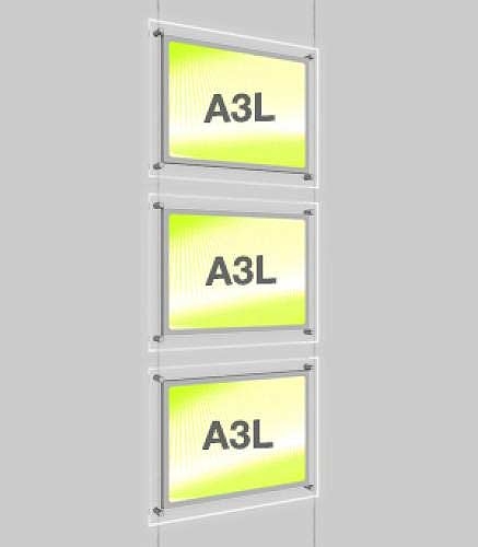 Landscape LED Light Window Pocket Display Kit Triple A3 (6201715)