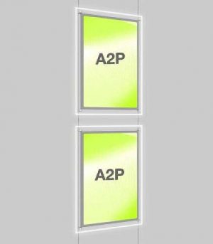 Portrait LED Light Window Pocket Display Kit Double A2 (6202115)