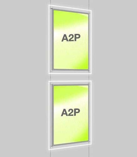 Portrait LED Light Window Pocket Display Kit Double A2 (6202115)