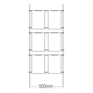 Cable Hook On Pocket 6xA4 3 high x 2 wide (6254015)