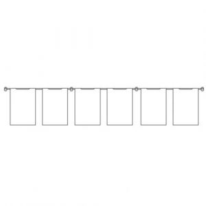 Hook On Wall Pocket Display Kit 6xA4 1 high x 6 wide (6253215)
