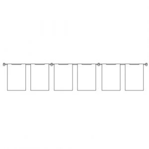 Hook On Wall Pocket Display Kit 6xA4 1 high x 6 wide (6253215)