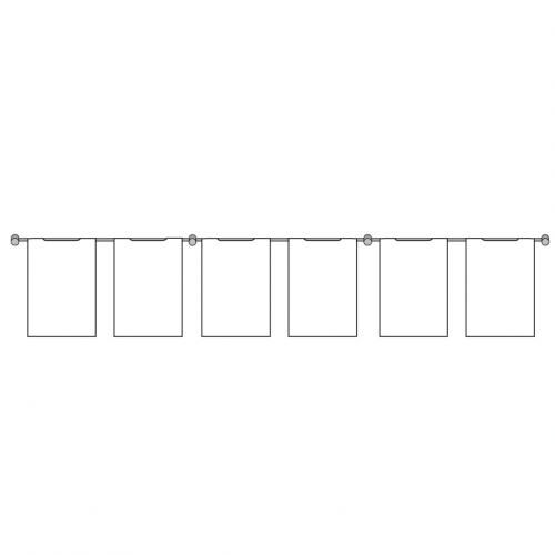 Hook On Wall Pocket Display Kit 6xA4 1 high x 6 wide (6253215)