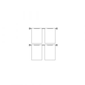 Hook On Wall Pocket Display Kit 4xA4 2 high x 2 wide (6253315)