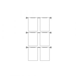 Hook On Wall Pocket Display Kit 6xA4 3 high x 2 wide (6253615)