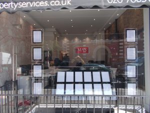 a window display showing freestanding LED display units