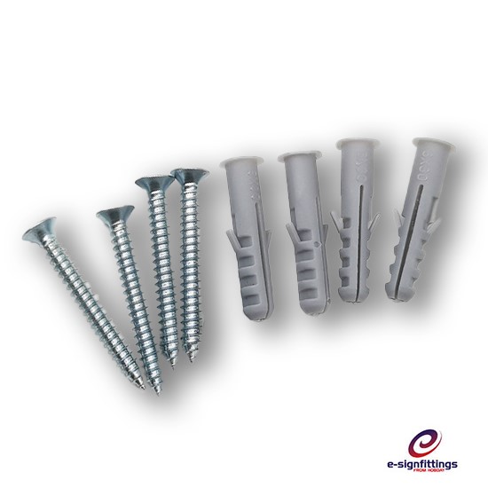 e-signfittings screws and wall plug sets